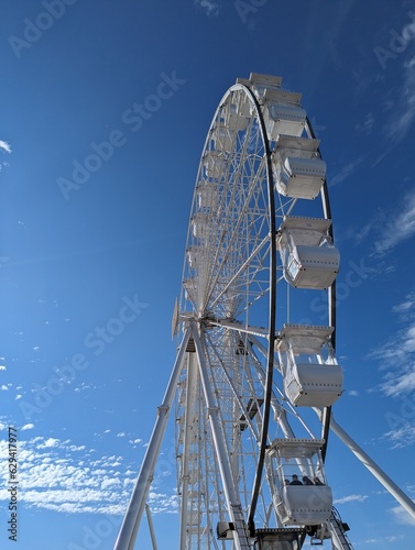 Ferris wheel at black sea, on a sunny day at Tomis Marina in Constanta. photo