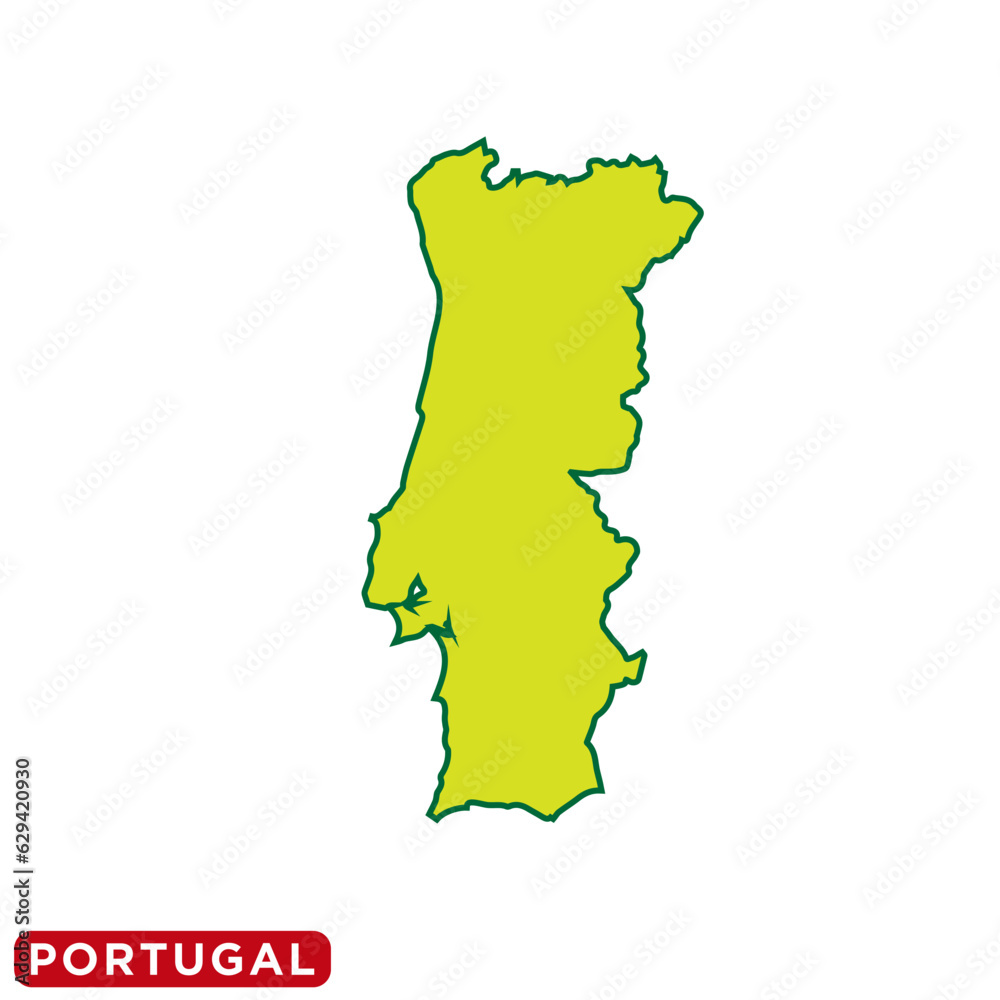 Portugal Map icon vector logo design template