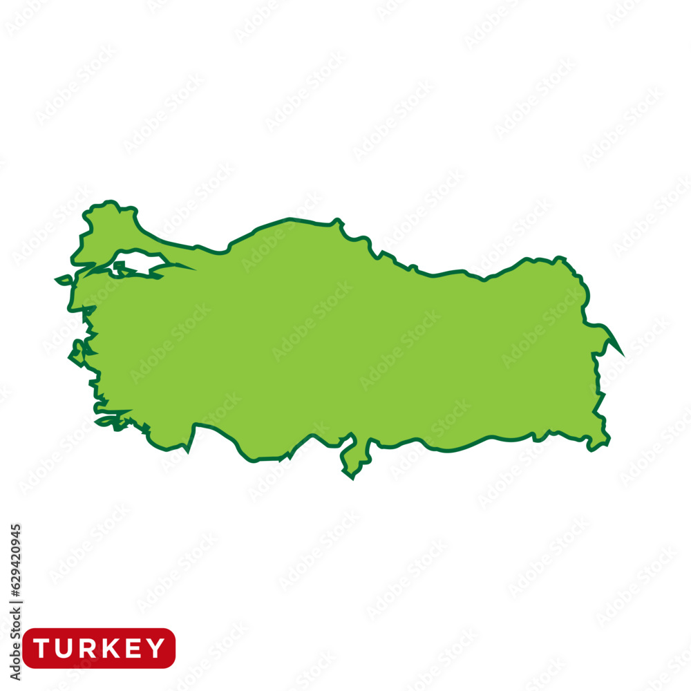 Turkey Map icon vector logo design template
