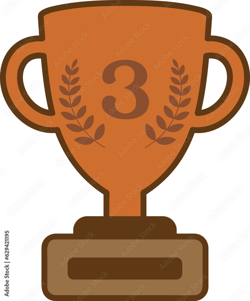 Award champion trophy bronze medal number first icon isolated vector illustration Award champion trophy bronze medal number first icon isolated vector illustration