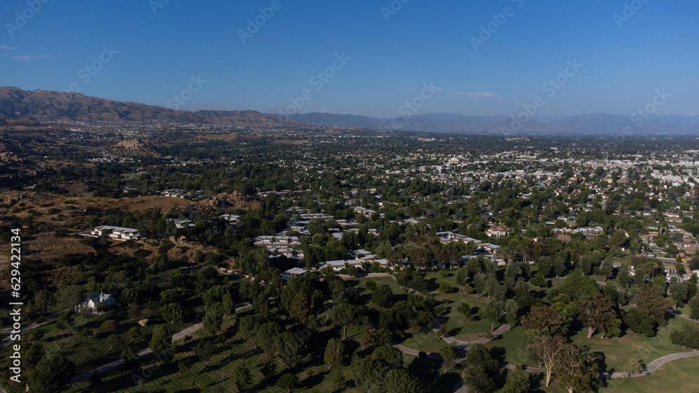 Aerial View of Chatsworth and San Fernando Valley, Los Angeles County Aerial View of Chatsworth and San Fernando Valley, Los Angeles County