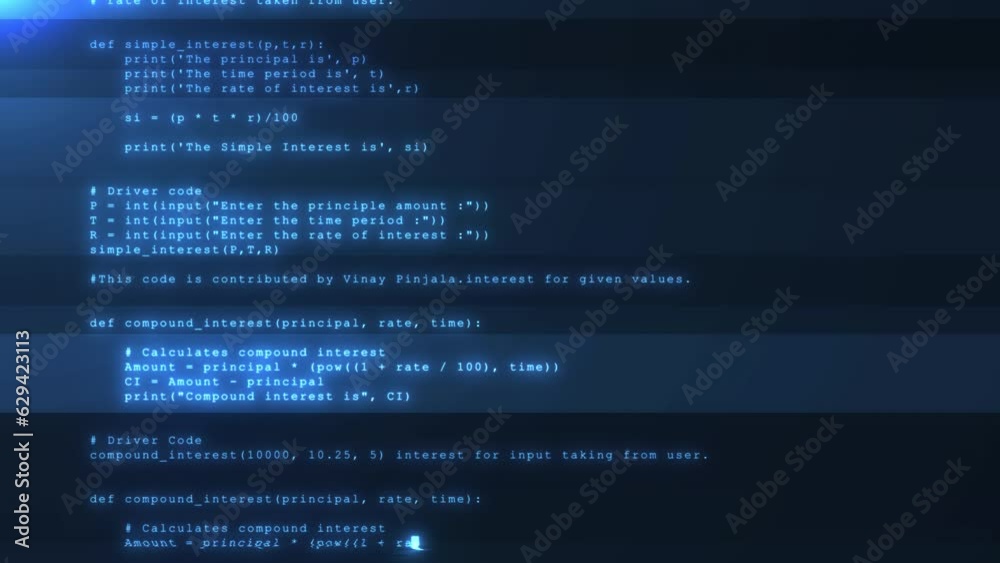 4K Programming source Scrolling digital code abstract background. Software development process concept in a cyberspace. code abstract technology background for software developer and Computer script