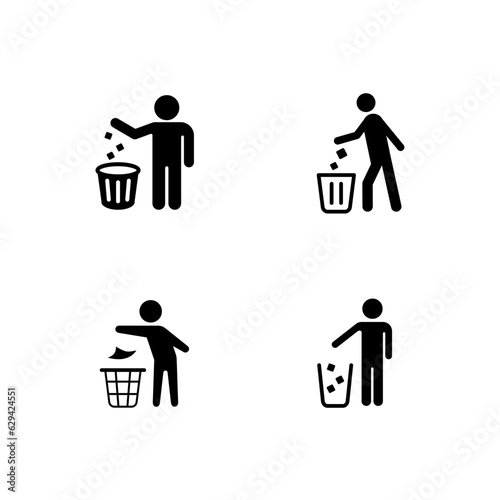 various do not litter sign illustration