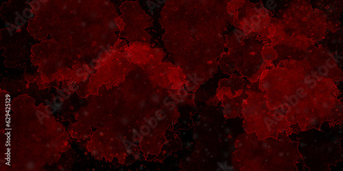 Red wall grunge texture hand painted watercolor splatter horror texture background. red concrete dirty backdrop interior vintage and black watercolor background abstract texture design.