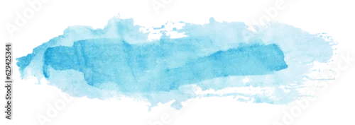 Panel kuchenny z motywem Light blue watercolor background. Artistic hand paint. Isolated on transparent background.