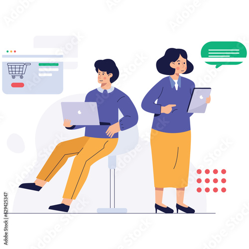 Financial Consultant Finance 2D Color Illustrations