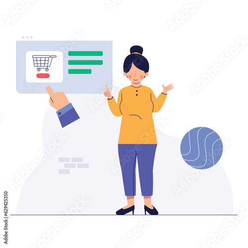 Buyer Monitoring Finance 2D Color Illustrations