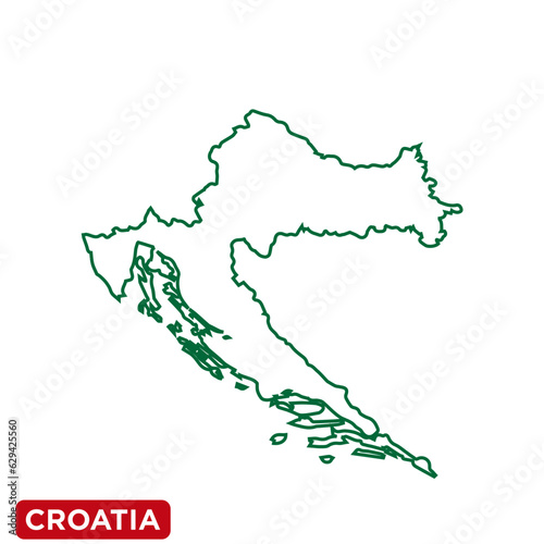 Croatia Map icon vector logo design template