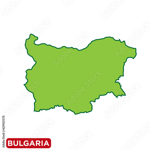 Bulgaria Map icon vector logo design template