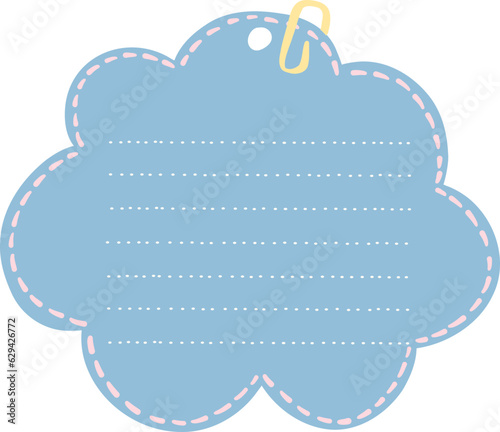 cute sticky paper note pastel doodle , Creative Office Supplies illustration