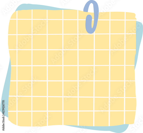 cute sticky paper note pastel doodle , Creative Office Supplies illustration