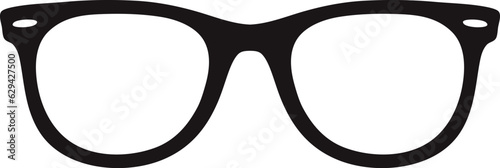 Glasses-02. Gentleman Black Vintage Hipster Icon.