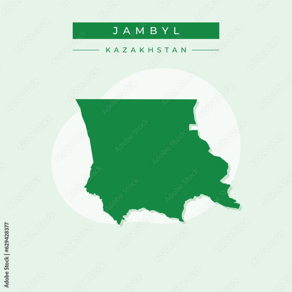 Vector illustration vector of Jambyl map Kazakhstan