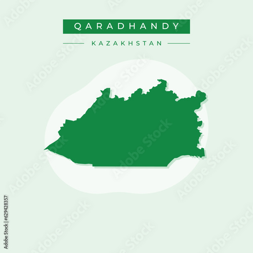 Vector illustration vector of Qaraghandy map Kazakhstan
