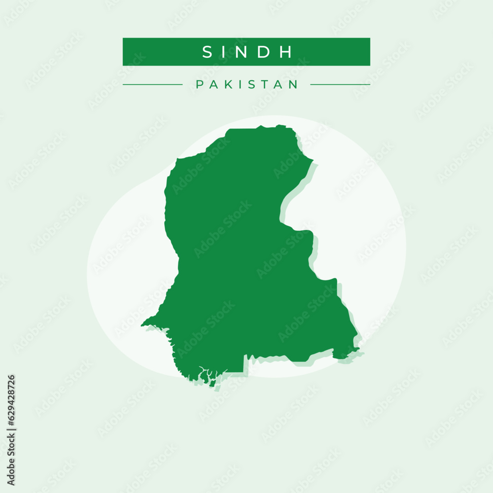 Vector illustration vector of Sindh map Pakistan Vector illustration vector of Sindh map Pakistan