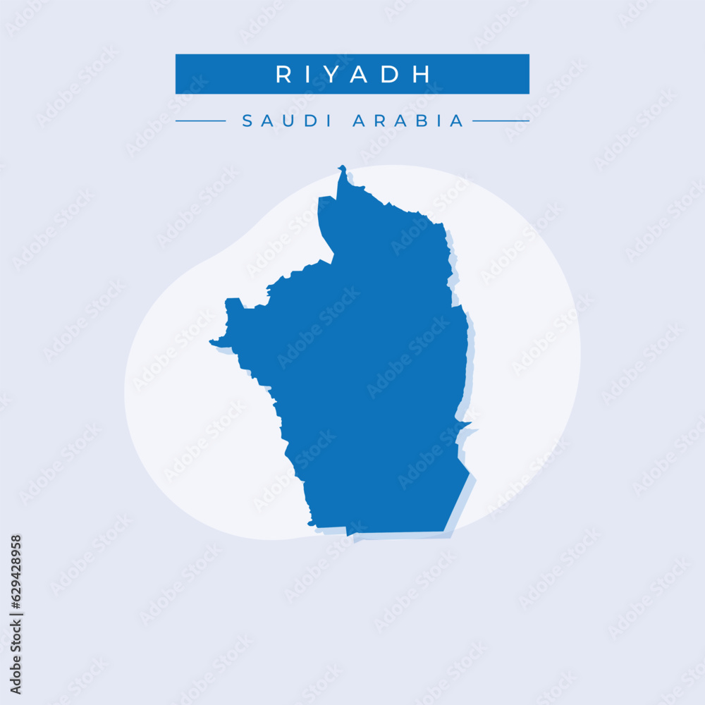 Vector illustration vector of Riyadh map Saudi arabia