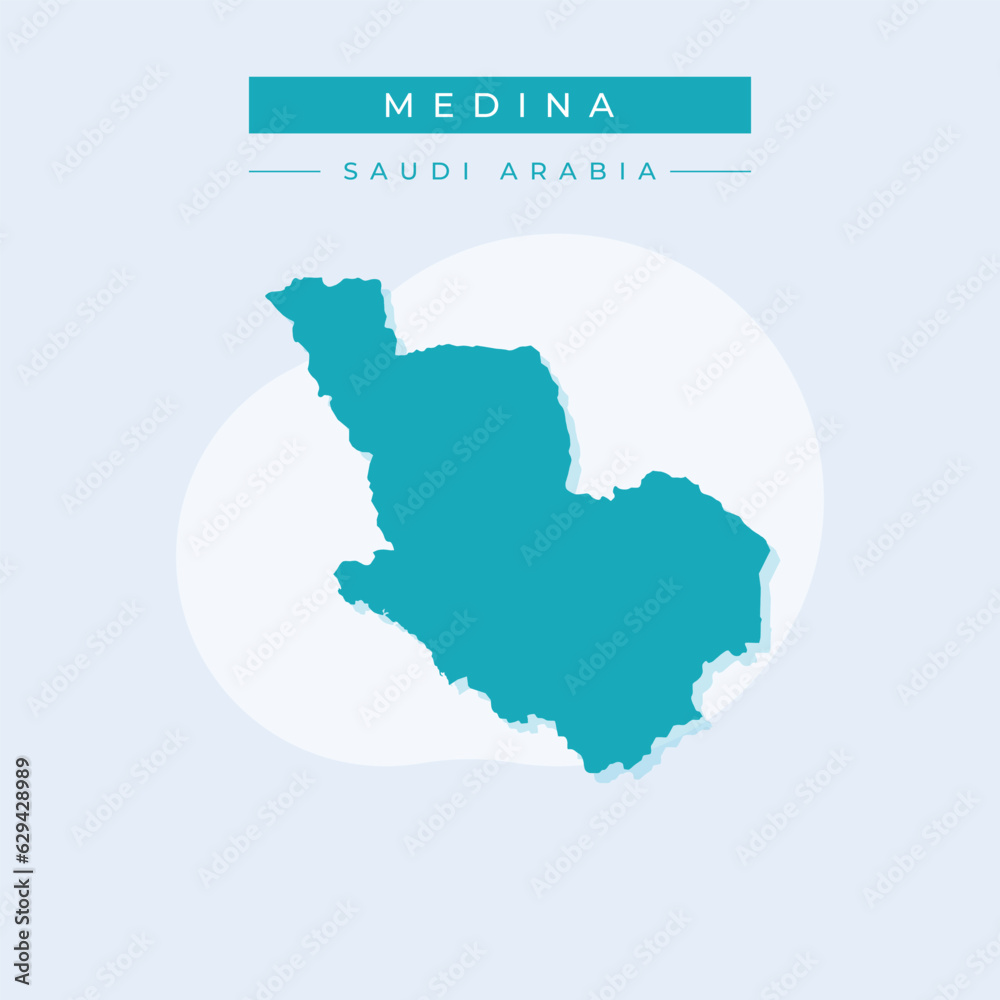 Vector illustration vector of Medina map Saudi arabia