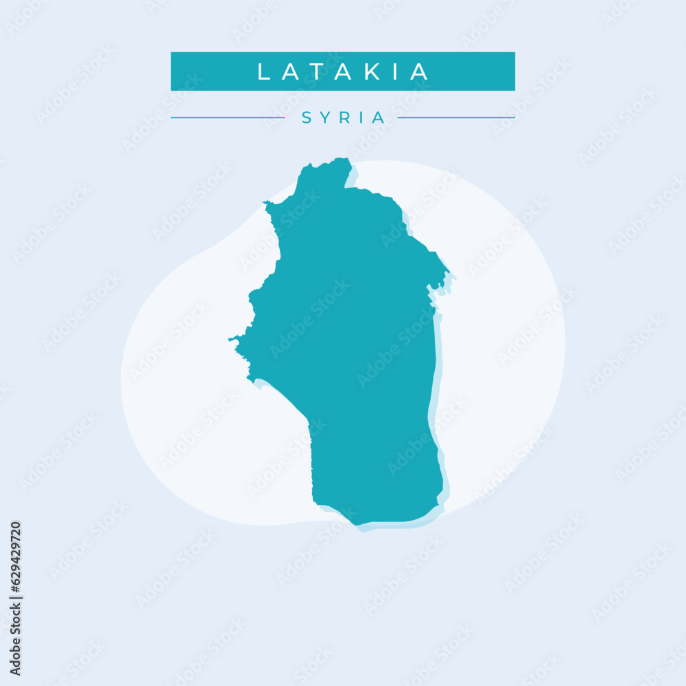 Vector illustration vector of Latakia map Syria