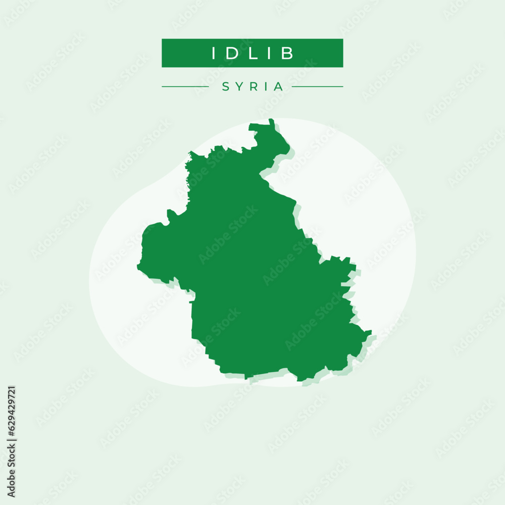 Vector illustration vector of Idlib map Syria