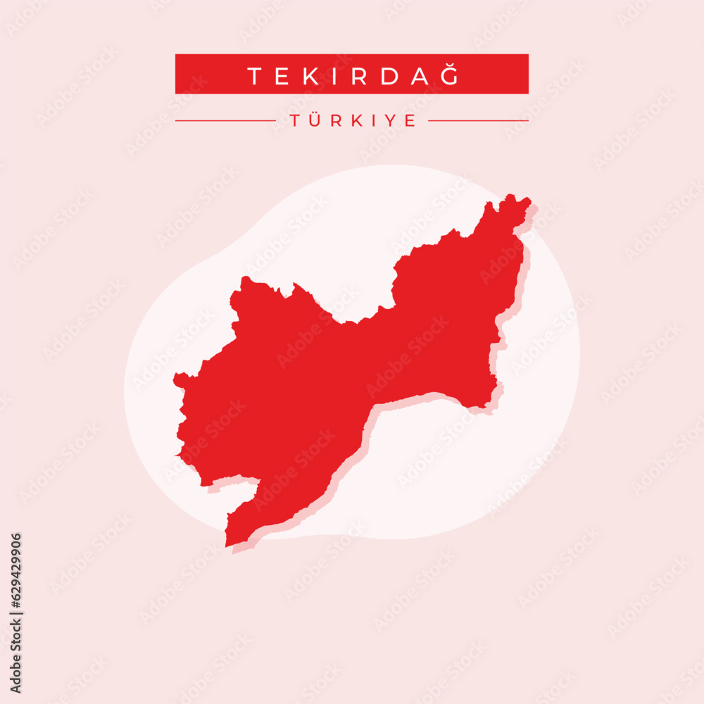 Vector illustration vector of Tekirda map Turkey Vector illustration vector of Tekirda map Turkey