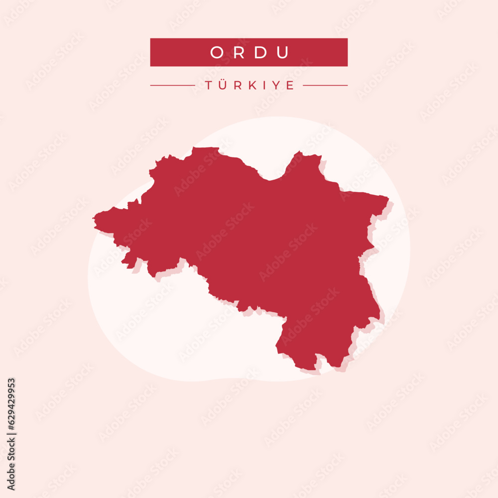 Vector illustration vector of Ordu map Turkey Vector illustration vector of Ordu map Turkey