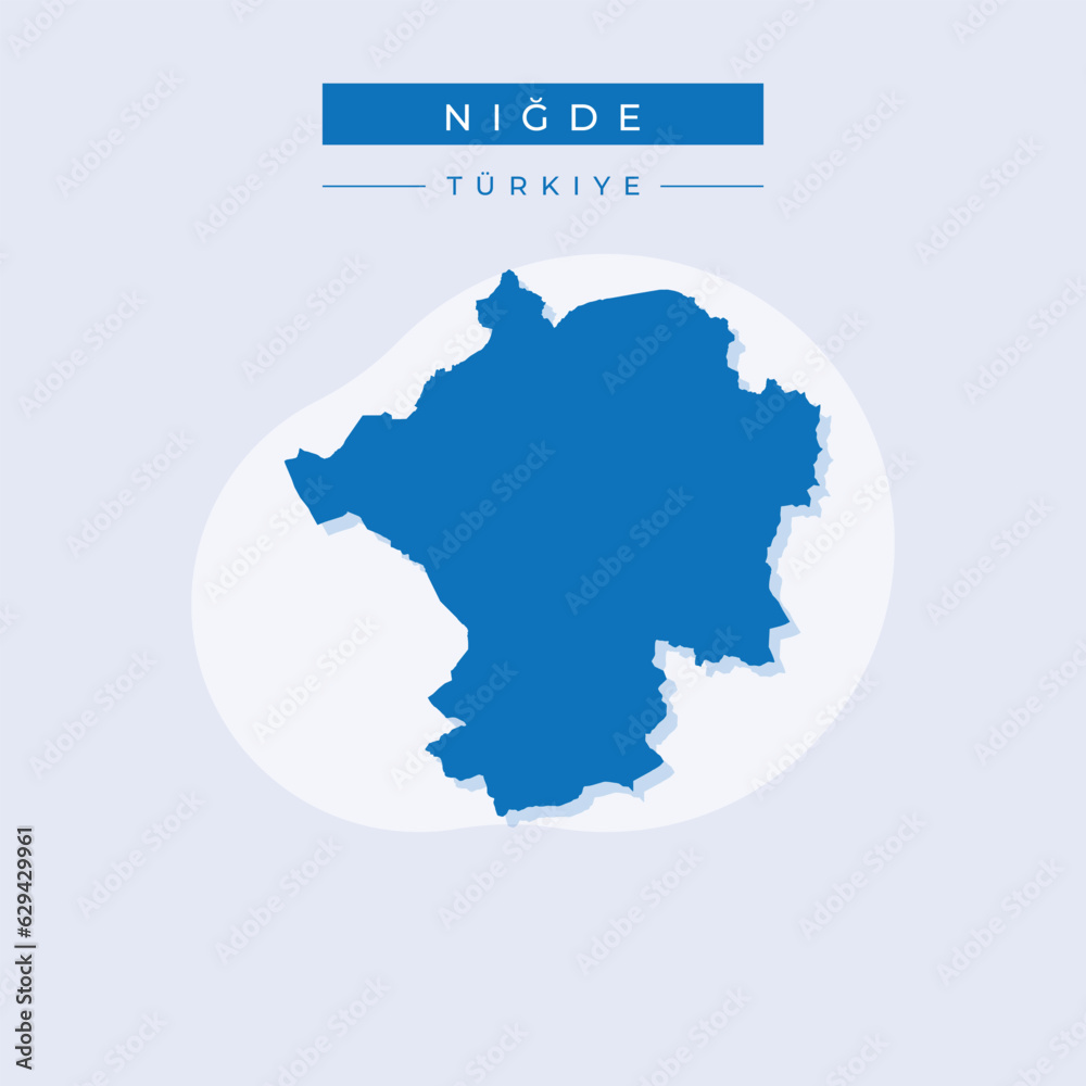Vector illustration vector of Niğde map Turkey