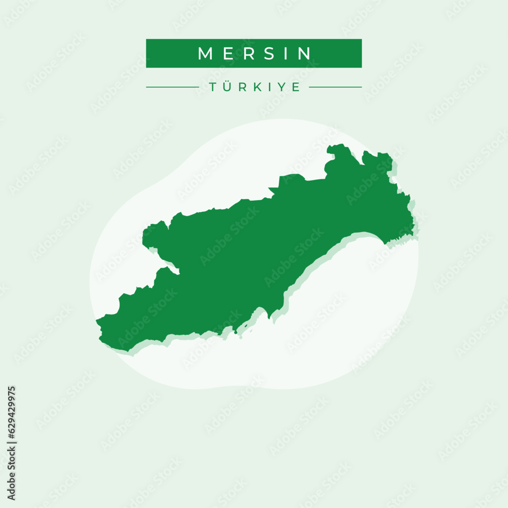 Vector illustration vector of Mersin map Turkey