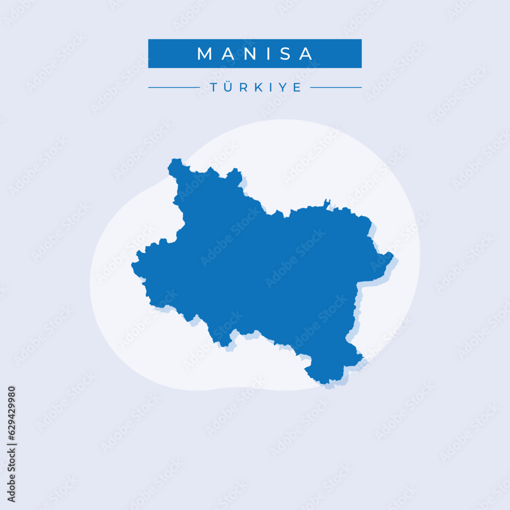 Vector illustration vector of Manisa map Turkey
