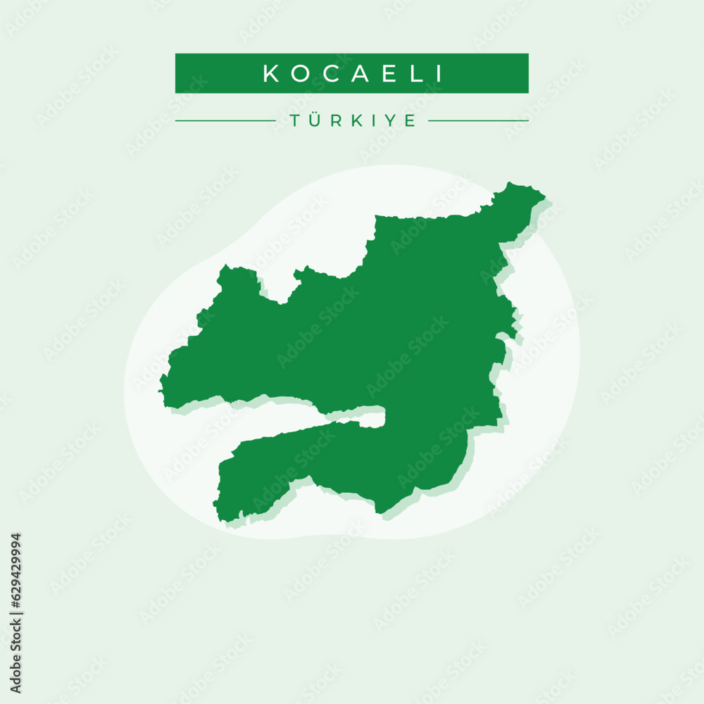 Vector illustration vector of Kocaeli map Turkey