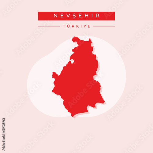 Vector illustration vector of Nevşehir map Turkey