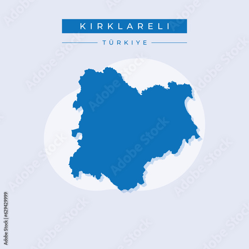 Vector illustration vector of Krklareli map Turkey photo