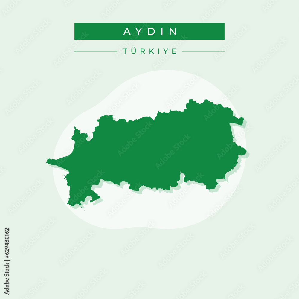 Vector illustration vector of Aydn map Turkey