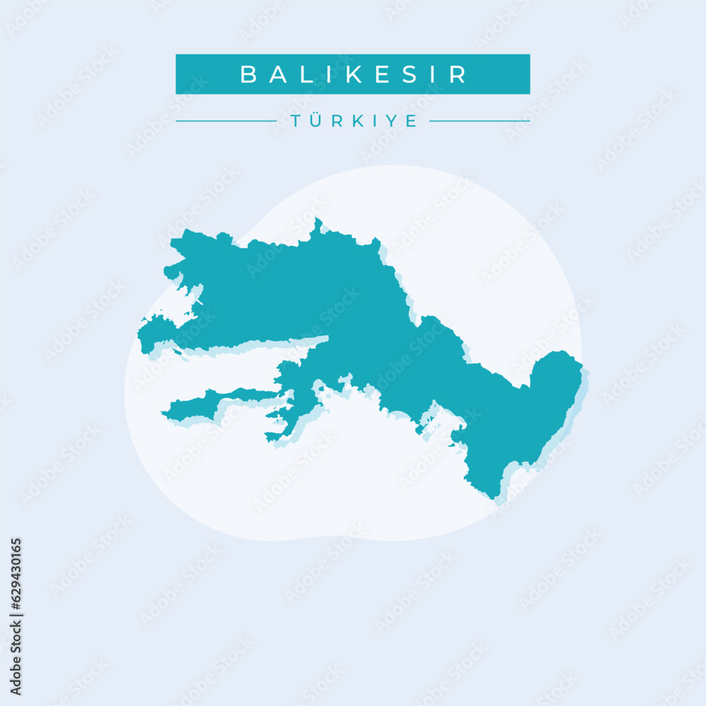 Vector illustration vector of Balkesir map Turkey Vector illustration vector of Balkesir map Turkey