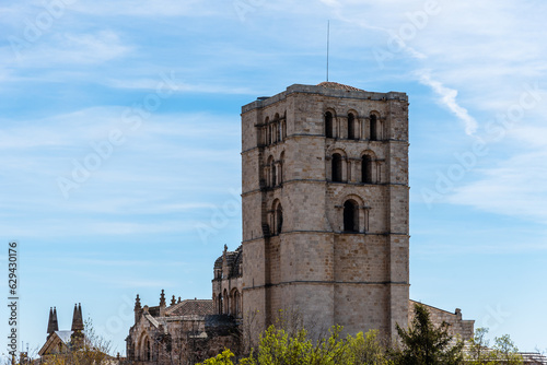 View of the bell tower of the romanesque Cathedral of Zamora photo