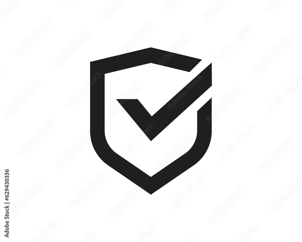 Shield vector icon isolated on white background Shield vector icon isolated on white background