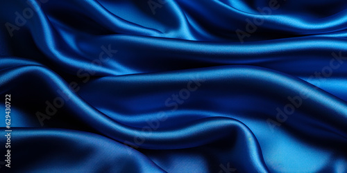 Sophisticated Navy Blue: Luxury Silk Texture