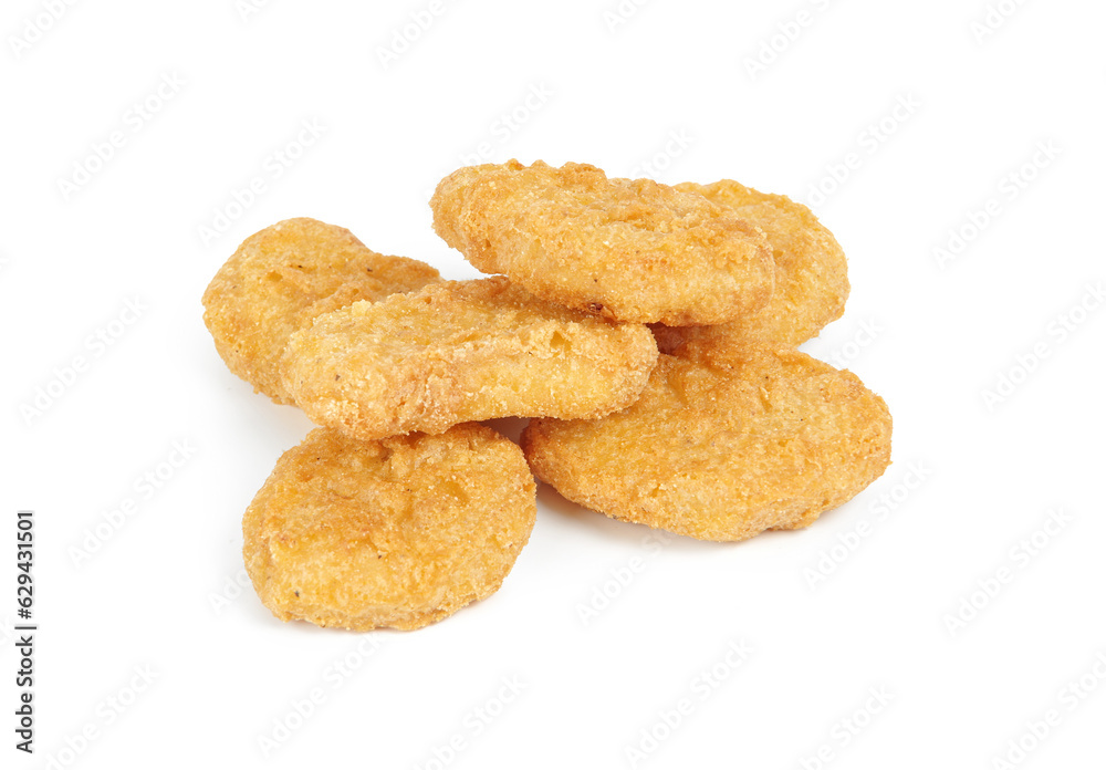 chicken nuggets isolated on a white background