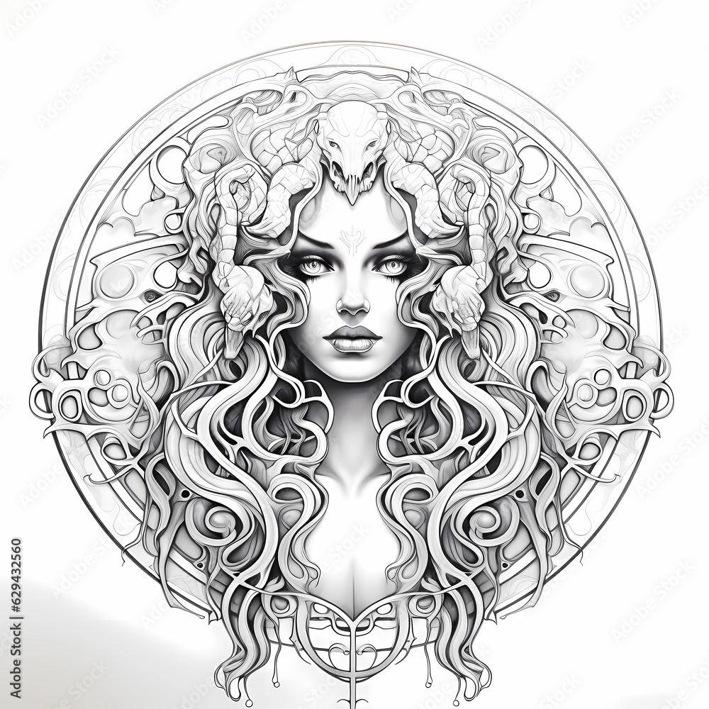 medusa and perseus adult coloring book prints medusa and perseus adult coloring book prints