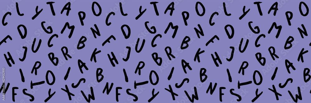 template with the image of keyboard symbols. set of letters. Surface template. Blue violet background. Horizontal image. Banner for insertion into site. template with the image of keyboard symbols. set of letters. Surface template. Blue violet background. Horizontal image. Banner for insertion into site.