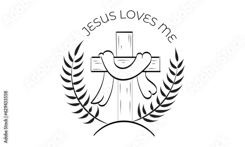 The message of the Gospel of Jesus Christ. Bible lesson for kids or use as poster, card, flyer or T Shirt