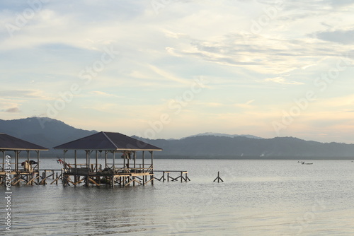 Abandoned wooden pier on Limboto lake  © Palugada