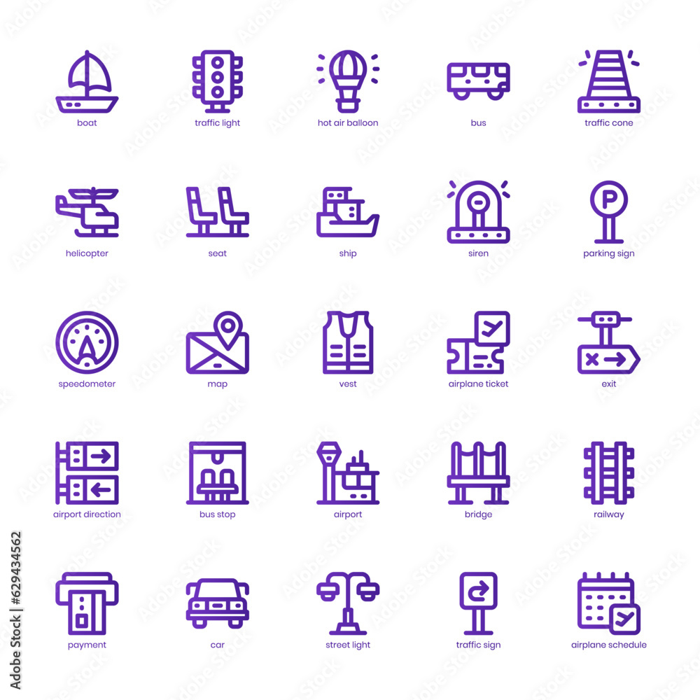 Public Transportation icon pack for your website, mobile, presentation, and logo design. Public Transportation icon basic line gradient design. Vector graphics illustration and editable stroke. Public Transportation icon pack for your website, mobile, presentation, and logo design. Public Transportation icon basic line gradient design. Vector graphics illustration and editable stroke.