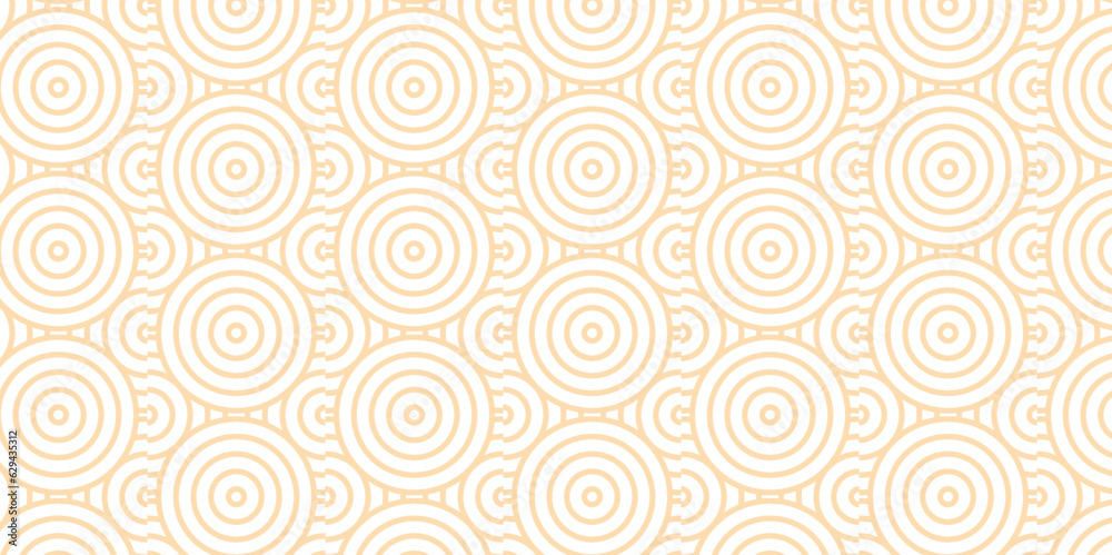 Seamless pattern with flowers brown pattern with circles fabric curl backdrop. Seamless overloping pattern with waves pattern with waves and brown geomatices retro background.	