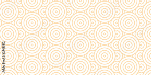 Seamless pattern with flowers brown pattern with circles fabric curl backdrop. Seamless overloping pattern with waves pattern with waves and brown geomatices retro background. 