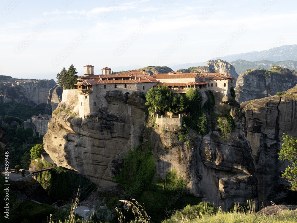 Meteora is a rock formation in , Greece. It is one of the largest and most steeply built complexes of Eastern Orthodox monasteries.  Meteora is included in the UNESCO list.