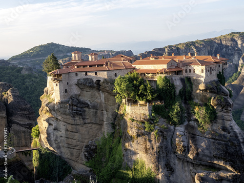 Meteora is a rock formation in   Greece. It is one of the largest and most steeply built complexes of Eastern Orthodox monasteries.  Meteora is included in the UNESCO list.