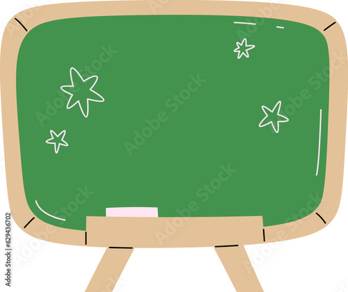 School Blackboard With Stars