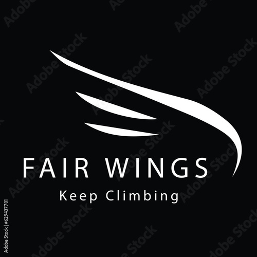 climbing  fly logo design icon vector 
