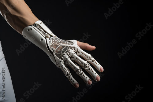 Futuristic bionic arm prosthesis with robotic technology 