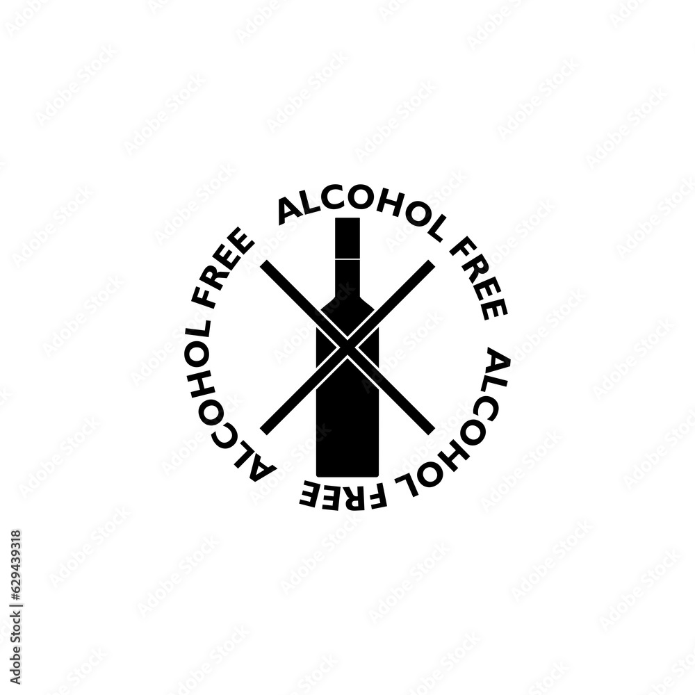 Alcohol free icon isolated on transparent background Alcohol free icon isolated on transparent background